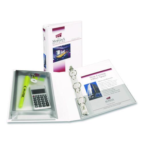 Image of Avery® 23011 Mini Size Protect And Store View Binder With Round Rings, 3 Rings, 1" Capacity, 8.5 X 5.5, White