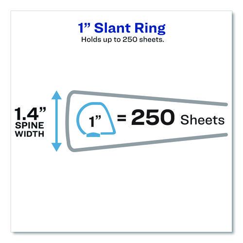 Image of Avery® 17141 Touchguard Protection Heavy-Duty View Binders With Slant Rings, 3 Rings, 1" Capacity, 11 X 8.5, White