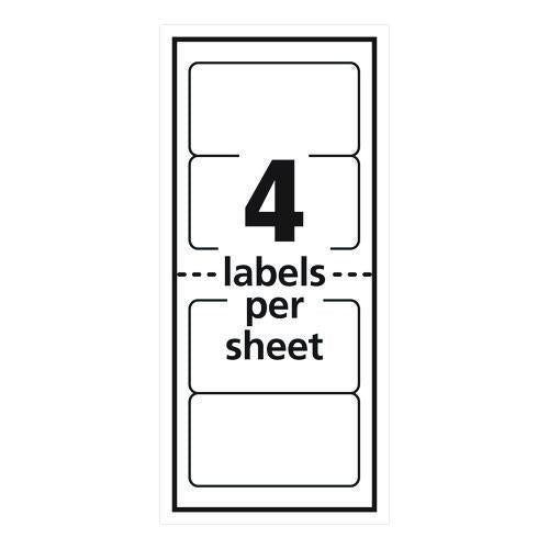 Image of Avery® 02163 Mini-Sheets Mailing Labels, Inkjet/laser Printers, 2 X 4, White, 4/sheet, 25 Sheets/pack