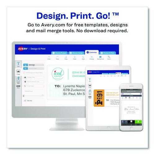 Image of Avery® 02163 Mini-Sheets Mailing Labels, Inkjet/laser Printers, 2 X 4, White, 4/sheet, 25 Sheets/pack
