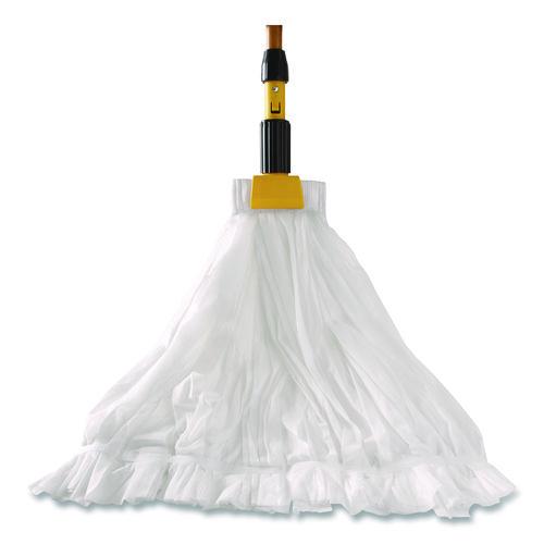 Image of Rubbermaid® Commercial 2025507 Disposable Mop, Nonwoven Fiber, #24, 5" Headband, White