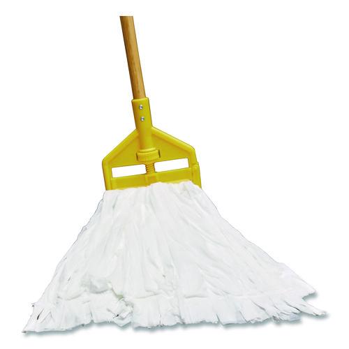 Image of Rubbermaid® Commercial 2025507 Disposable Mop, Nonwoven Fiber, #24, 5" Headband, White
