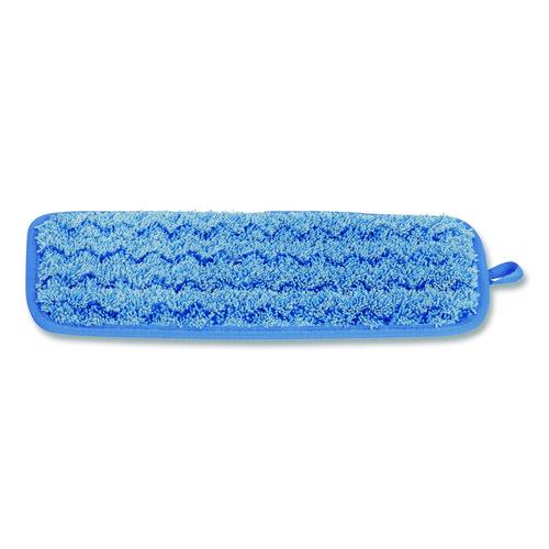 Image of Rubbermaid® Commercial FGQ82000BL00 Microfiber Wall/Stair Wet Mopping Pad, 13.75 x 5.5 x 0.5, Blue