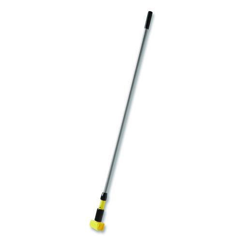 Image of Rubbermaid® Commercial FGH236000000 Gripper Vinyl-Covered Aluminum Mop Handle, 1.13" dia x 60", Gray/Yellow