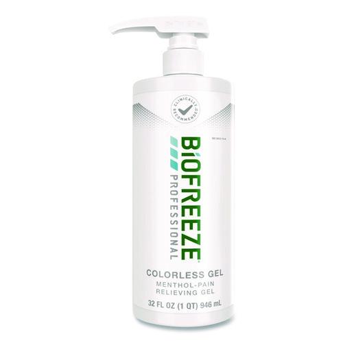 Image of BIOFREEZE® RKT3209983 Fast Acting Menthol Pain Relief Topical Analgesic, Colorless Gel, 32 Oz Pump Bottle