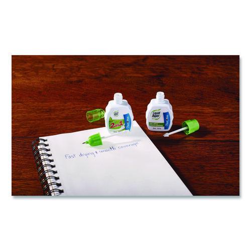 Image of Paper Mate® Liquid Paper® 56401 Fast Dry and Smooth Coverage Correction Fluid Value Pack, Foam Brush Tip Applicator, 0.74 oz Bottle, White, Dozen