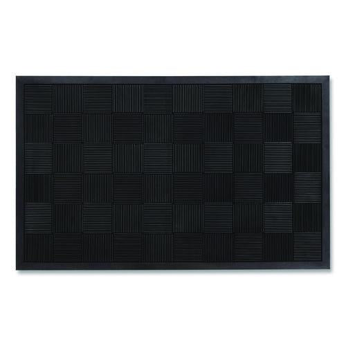 Image of Guardian PARQUET3X5 Parquet Scraper Mat, Black Blade Ribbed Rubber Surface, 36" x 60"