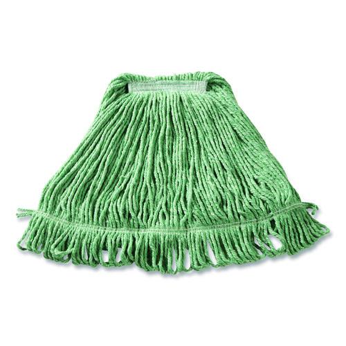Image of Rubbermaid® Commercial FGD21206GR00 Super Stitch Blend Mop, Cotton/Synthetic, Medium, Green