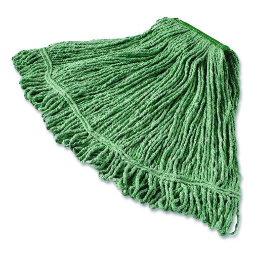 Image of Rubbermaid® Commercial FGD21206GR00 Super Stitch Blend Mop, Cotton/Synthetic, Medium, Green