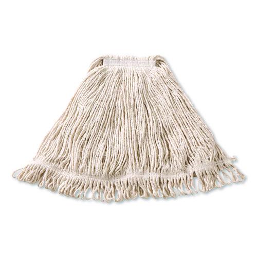 Image of Rubbermaid® Commercial FGD11306WH00 Super Stitch Cotton Looped End Wet Mop, Large, 1" White Headband
