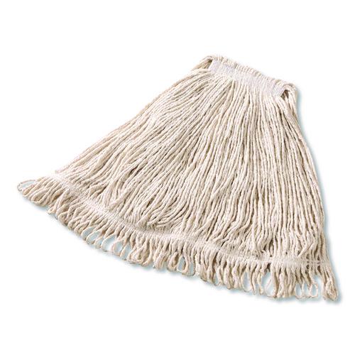 Image of Rubbermaid® Commercial FGD11306WH00 Super Stitch Cotton Looped End Wet Mop, Large, 1" White Headband