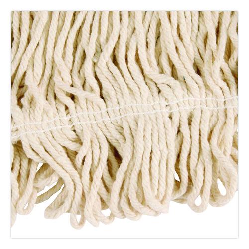 Image of Rubbermaid® Commercial FGD11306WH00 Super Stitch Cotton Looped End Wet Mop, Large, 1" White Headband