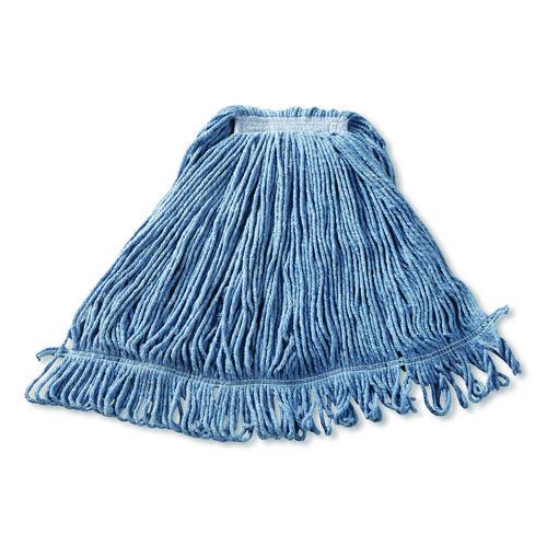 Image of Rubbermaid® Commercial FGD21306BL00 Super Stitch Blend Mop, Cotton/Synthetic, Blue