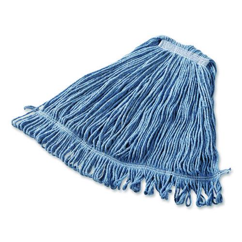 Image of Rubbermaid® Commercial FGD21306BL00 Super Stitch Blend Mop, Cotton/Synthetic, Blue