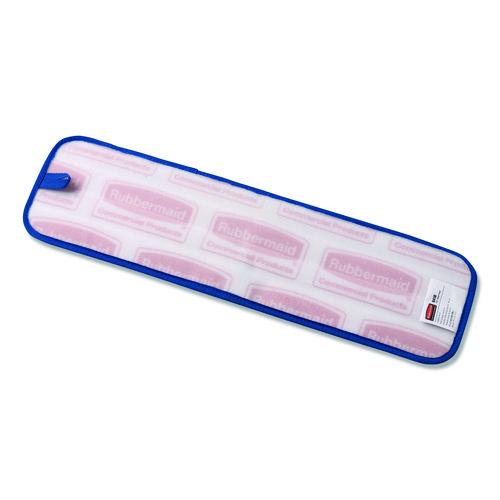 Image of Rubbermaid® Commercial HYGEN FGQ41000BL00 Microfiber Wet Mop Pad, 18", Blue