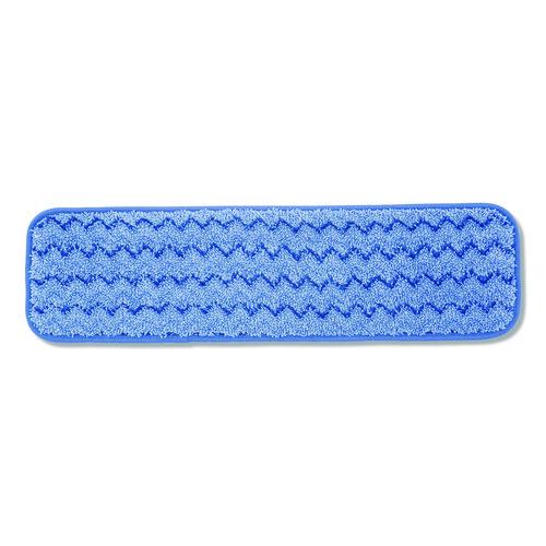 Image of Rubbermaid® Commercial HYGEN FGQ41000BL00 Microfiber Wet Mop Pad, 18", Blue