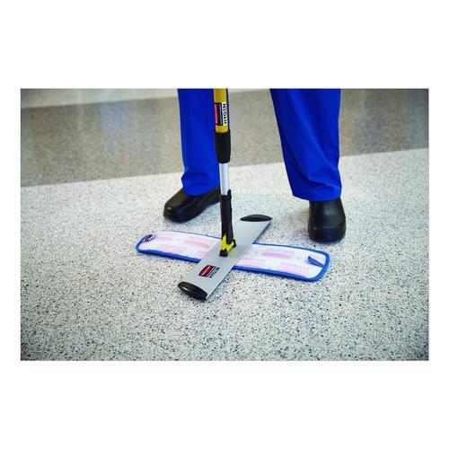 Image of Rubbermaid® Commercial HYGEN FGQ41000BL00 Microfiber Wet Mop Pad, 18", Blue