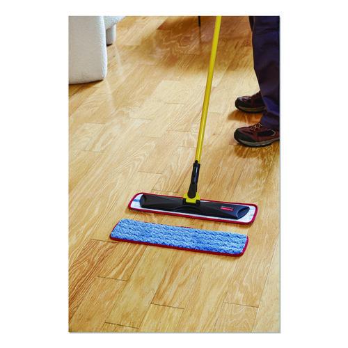 Image of Rubbermaid® Commercial HYGEN FGQ41000RD00 Microfiber Wet Mop Pad, 18", Red, 12/Carton