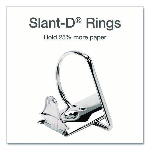 Image of Cardinal® 26300CB XtraLife ClearVue Non-Stick Slant-D Ring Binder, 3 Rings, 1" Capacity, 11 x 8.5, White