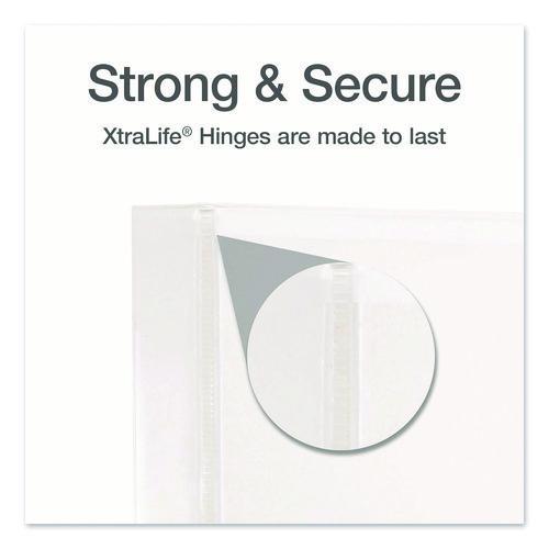 Image of Cardinal® 26300CB XtraLife ClearVue Non-Stick Slant-D Ring Binder, 3 Rings, 1" Capacity, 11 x 8.5, White