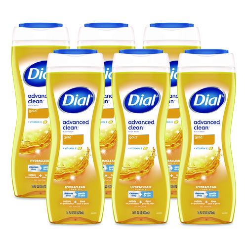 Image of Dial® 1700009119 Body Wash Advanced Clean Gold, Original Gold Scent, 16 oz, 6/Carton