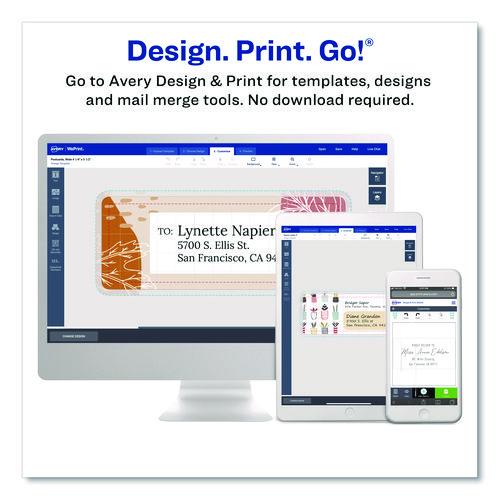 Image of Avery® 8127 Shipping Labels With Trueblock Technology, Inkjet Printers, 5.06 X 7.62, White, 25 Sheets/pack