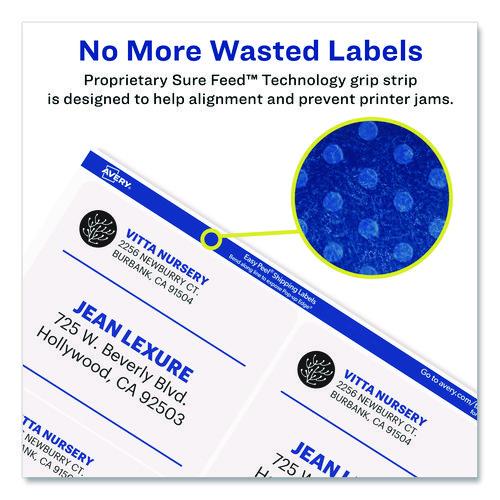 Image of Avery® 15664 Matte Clear Easy Peel Mailing Labels W/ Sure Feed Technology, Laser Printers, 3.33 X 4, Clear, 6/sheet, 10 Sheets/pack