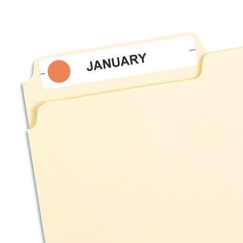 Image of Avery® 05062 Handwrite Only Self-Adhesive Removable Round Color-Coding Labels, 0.5" dia, Neon Orange, 60/Sheet, 14 Sheets/Pack, (5062)