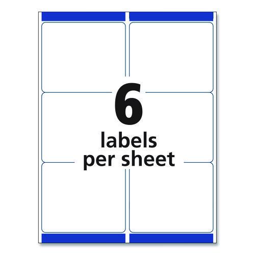 Image of Avery® 15664 Matte Clear Easy Peel Mailing Labels W/ Sure Feed Technology, Laser Printers, 3.33 X 4, Clear, 6/sheet, 10 Sheets/pack