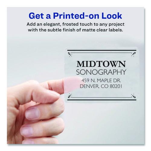 Image of Avery® 18665 Matte Clear Shipping Labels, Inkjet Printers, 8.5 X 11, Clear, 10/pack