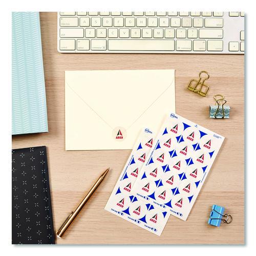 Image of Avery® 05248 Printable Mailing Seals, 1" dia, Clear, 15/Sheet, 32 Sheets/Pack, (5248)