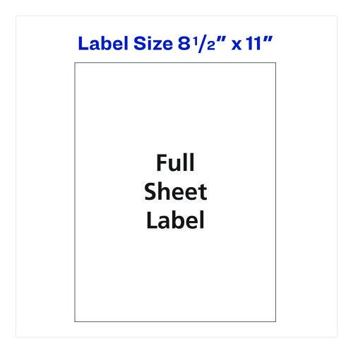 Image of Avery® 95920 White Shipping Labels-Bulk Packs, Inkjet/laser Printers, 8.5 X 11, White, 250/box