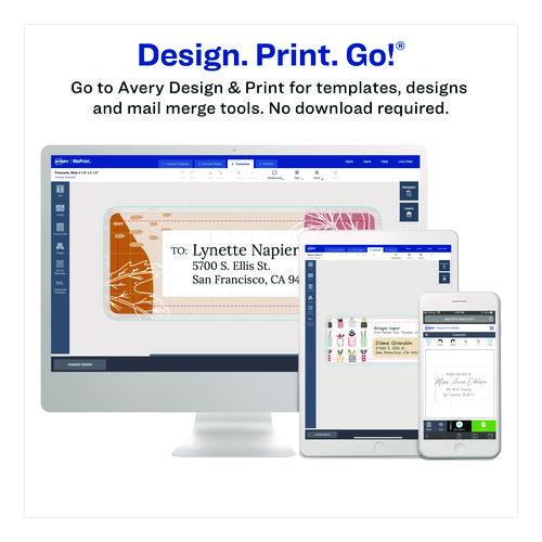 Image of Avery® 95920 White Shipping Labels-Bulk Packs, Inkjet/laser Printers, 8.5 X 11, White, 250/box