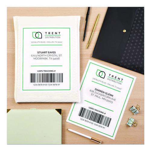 Image of Avery® 95930 White Shipping Labels-Bulk Packs, Inkjet/laser Printers, 5.5 X 8.5, White, 2/sheet, 250 Sheets/box