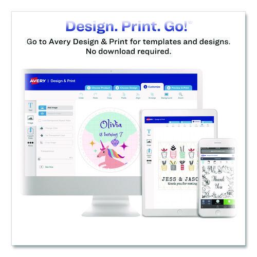 Image of Avery® 05452 Removable Multi-Use Labels, Inkjet/laser Printers, 1.5 X 4, White, 3/sheet, 50 Sheets/pack, (5452)