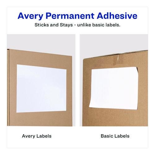 Image of Avery® 95930 White Shipping Labels-Bulk Packs, Inkjet/laser Printers, 5.5 X 8.5, White, 2/sheet, 250 Sheets/box