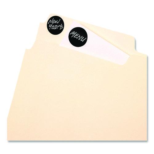 Image of Avery® 05459 Handwrite Only Self-Adhesive Removable Round Color-Coding Labels, 0.75" dia, Black, 28/Sheet, 36 Sheets/Pack, (5459)