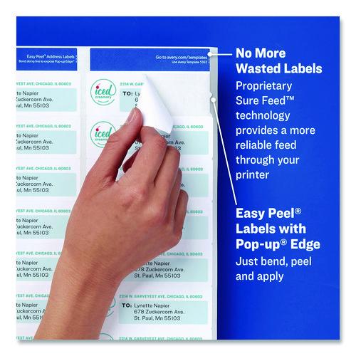 Image of Avery® 06521 Glossy Clear Easy Peel Mailing Labels W/ Sure Feed Technology, Inkjet/laser Printers, 1 X 2.63, 30/sheet, 10 Sheets/pack