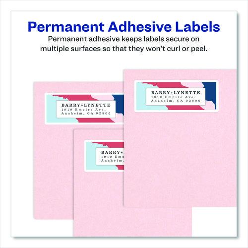Image of Avery® 06521 Glossy Clear Easy Peel Mailing Labels W/ Sure Feed Technology, Inkjet/laser Printers, 1 X 2.63, 30/sheet, 10 Sheets/pack