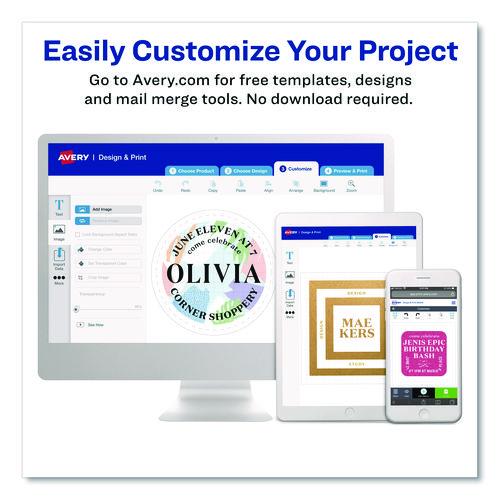 Image of Avery® 06870 Vibrant Laser Color-Print Labels w/ Sure Feed, 0.75 x 2.25, White, 750/PK