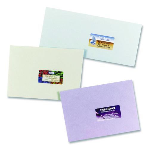Image of Avery® 06871 Vibrant Laser Color-Print Labels w/ Sure Feed, 1.25 x 2.38, White, 450/Pack