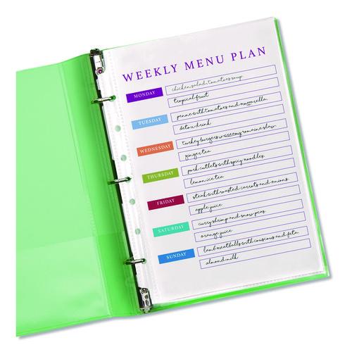 Image of Avery® 77004 Mini Size Heavyweight Diamond Clear Sheet Protector, Side: 7-Hole Punched, Top Load 8.5 x 5.5 Insert, Clear Front, 25/Pack