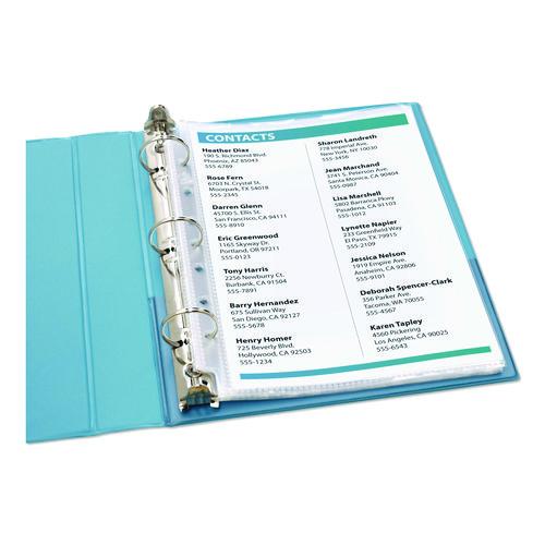 Image of Avery® 77004 Mini Size Heavyweight Diamond Clear Sheet Protector, Side: 7-Hole Punched, Top Load 8.5 x 5.5 Insert, Clear Front, 25/Pack