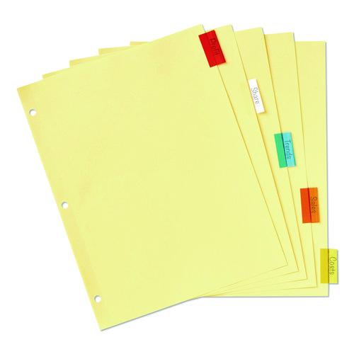 Image of Office Essentials 11465 Plastic Insertable Dividers, 5-Tab, 11 x 8.5, Assorted Tabs, 1 Set