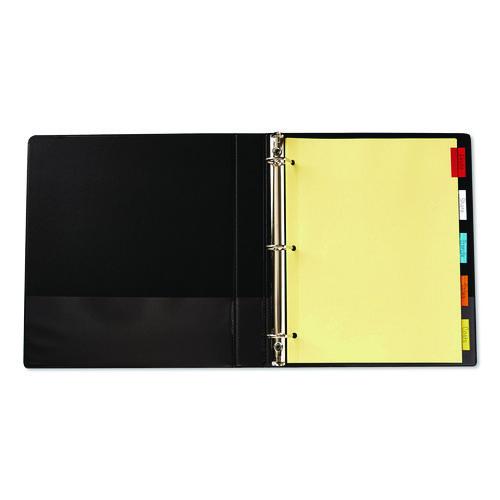 Image of Office Essentials 11465 Plastic Insertable Dividers, 5-Tab, 11 x 8.5, Assorted Tabs, 1 Set