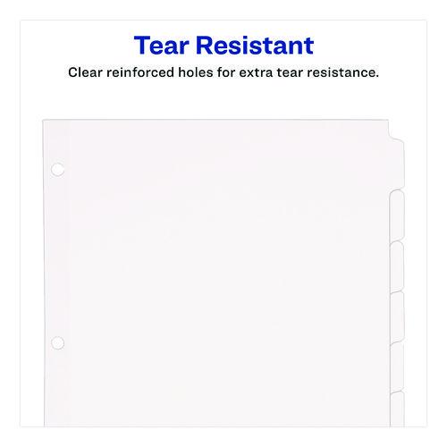 Image of Avery® 11507 Write and Erase Plain-Tab Paper Dividers, 8-Tab, 11 x 8.5, White, 24 Sets