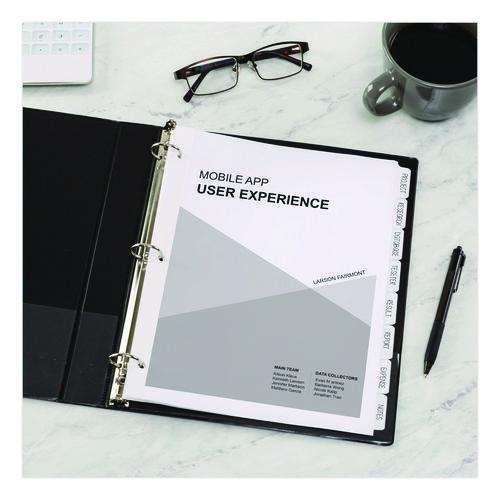 Image of Avery® 11507 Write and Erase Plain-Tab Paper Dividers, 8-Tab, 11 x 8.5, White, 24 Sets