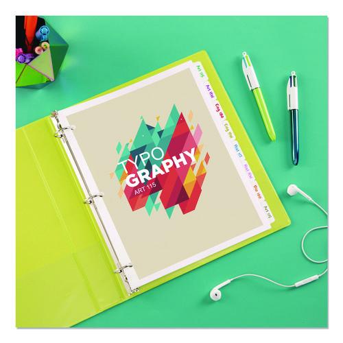 Image of Avery® 11507 Write and Erase Plain-Tab Paper Dividers, 8-Tab, 11 x 8.5, White, 24 Sets