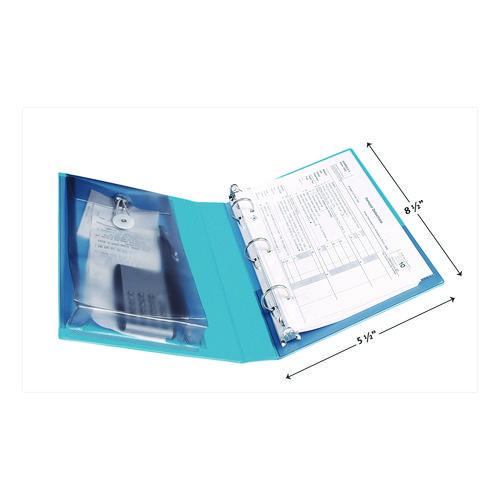 Image of Avery® 23014 Mini Size Protect And Store View Binder With Round Rings, 3 Rings, 1" Capacity, 8.5 X 5.5, Blue