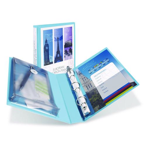 Image of Avery® 23014 Mini Size Protect And Store View Binder With Round Rings, 3 Rings, 1" Capacity, 8.5 X 5.5, Blue